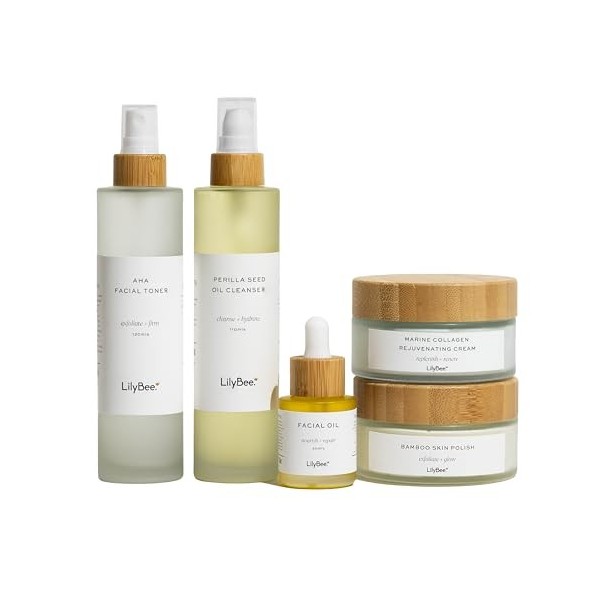 LilyBee - AHA Facial Toner, 120 ml - Mélange liquide de cinq extraits botaniques - Réhydrate votre peau fatiguée