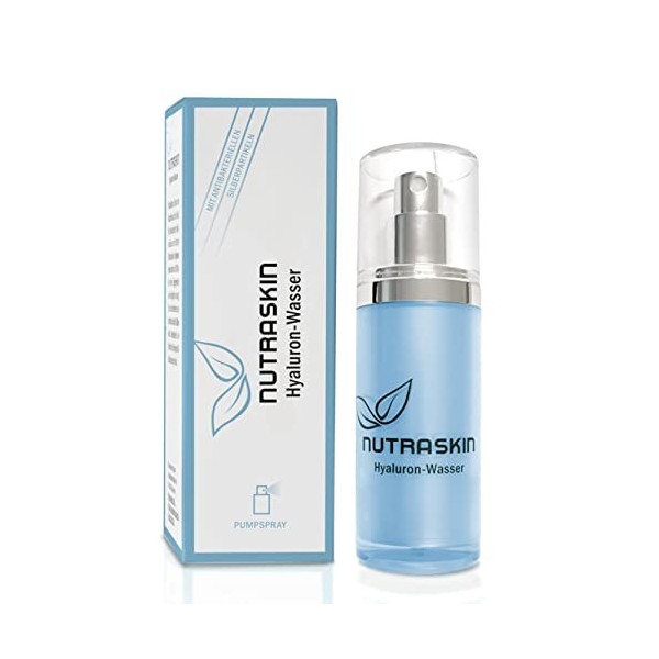 Nutraskin Eau Hyaluronique - Toner Visage Anti-Âge pour une Peau Plus Fraîche I Cosmétique Naturelle à Base dAcide Hyaluroni