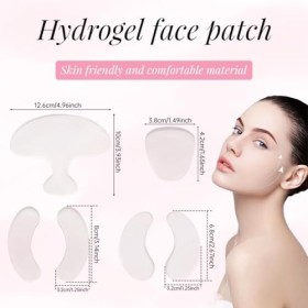 QOMJUFA 6 Pièces Patch Visage,Patchs soin du visage, Patchs Réutilisables, Design Doux et Respectueux de la Peau et Lavable,p