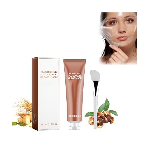 Masque de Nuit au Collagène,Masque de Collagène pour le Visage,Masque Collagene,Collagen Mask,Masque Collagene Visage,Collage