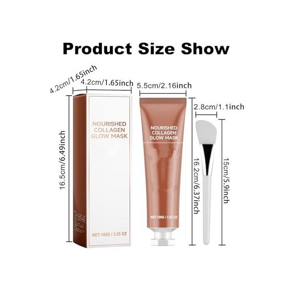 Masque de Nuit au Collagène,Masque de Collagène pour le Visage,Masque Collagene,Collagen Mask,Masque Collagene Visage,Collage