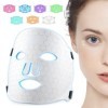 Masque de luminothérapie à LED - Masque lumineux rouge - 7 couleurs - Rechargeable - Pour le visage et la peau - Appareil de 