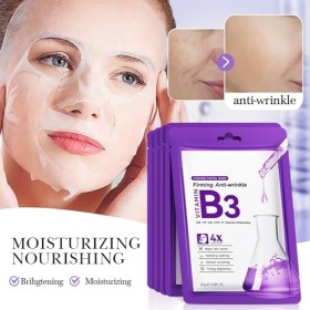 Black Tea 10Pc Masque En Feuille Réparateur à La Vitamine,Masque à La Vitamine B3,Masque Hydratant,Masque Hydratant Et Répara