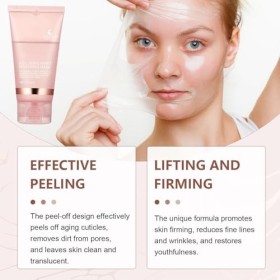 2 Pcs Collagen Night Mask, Masque Collagene Visage Korean, Mask Collagen, Masque de Nuit à Envelopper le Collagène, Masque Fa