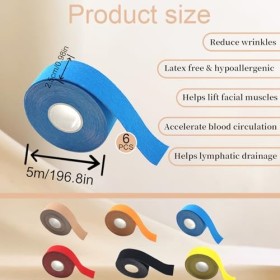 ZITUZY Lot de 6 bandes de lifting pour le visage - Pour le visage - Contre les rides - Pour raffermir et raffermir la peau