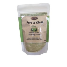 Pure & Clear Poudre nettoyante naturelle pour le visage, 100 g, olive 
