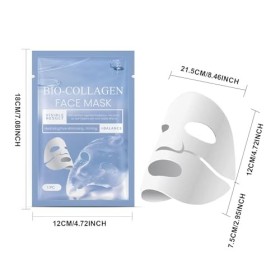 CreMHHate Masque Facial au Collagène,Pack de 6,Masque Collagene Visage Korean,Bio-Collagen Real Deep Mask,Anti-âge Mask Colla