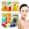 6 pièces Masques Tissus Hydratants,Masque de Beauté,Soin Coréen pour le Visage avec Ingrédients Naturels,25ML