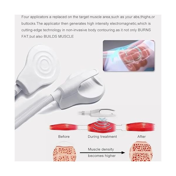 Machine De Sculpture Musculaire Amincissante pour Le Corps, Renforcement Musculaire Magnétique Portable EMS avec 1 Poignée, É