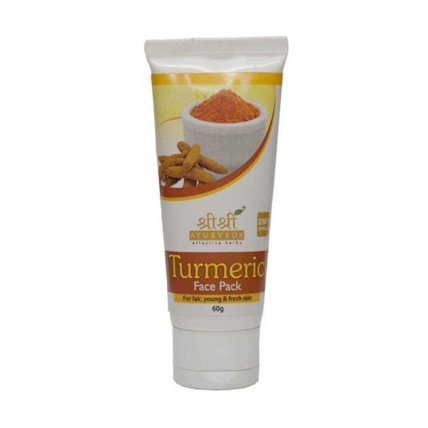 Sri Sri Ayurveda Turmeric Lot de 60 ml pour le visage Reduce Sebum Sun Tan And Blemishes