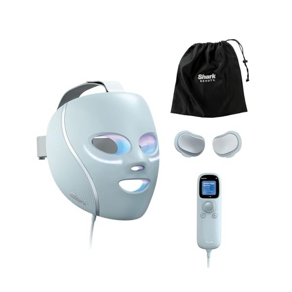 Shark CryoGlow Masque lumineux LED avec technologie de refroidissement pour la zone sous les yeux