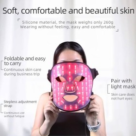 Masque de beauté à Led pour le cou, 480 pièces, perles Led, rajeunissement, Anti-rides, rétrécit les pores