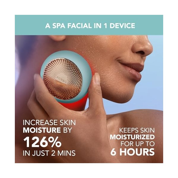 UFO 3 masque hydratant visage profond - Spa visage 5 en 1 - Luminothérapie lumière rouge, thermothérapie, cryothérapie, massa