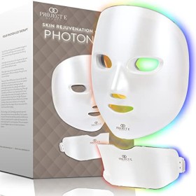 Masque de Luminothérapie 7 couleurs par Project E Beauty | Soins du Visage | Eclaircit et Raffermit la Peau | Calme lInflamm