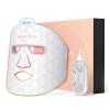IBORRIA Masque Visage LED, Thérapie Facial a la Lumière Proche Infrarouge en Silicone Flexible, 3 Couleurs, Anti-Âge Beauté L