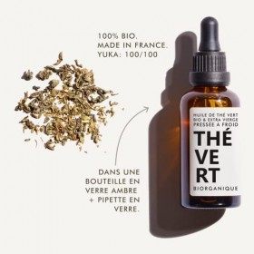 Huile de Thé Vert BIO Camelia - 100% Pure, Naturelle, Pressée à froid & Bio - 50 ml - Soin Anti-âge, Peau, Cicatrices et Ve