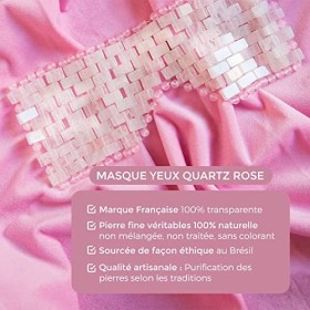 ROLL ON JADE - Masque Yeux Anti Age Quartz Rose brut 100% Naturel - Lifting Naturel, Réactive la Microcirculation, Apaise les