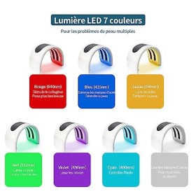 Masque Led Visage Luminothérapie,7 Couleurs Masque Luminothérapie Visage,PDT Machine,Masque De Beauté Pour Anti-Âge, Rajeunis