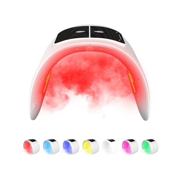 Masque Led Visage Luminothérapie,7 Couleurs Masque Luminothérapie Visage,masque facial de luminothérapie LED,masque facial de