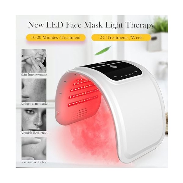 Masque Led Visage Luminothérapie,7 Couleurs Masque Luminothérapie Visage,masque facial de luminothérapie LED,masque facial de