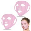 NJCXOLA 2pcs Couverture de masque de visage, Masque réutilisable de masque de silicone Visage facial de vapeur imperméable Ma