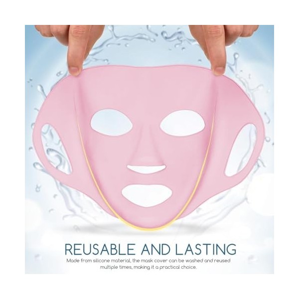 NJCXOLA 2pcs Couverture de masque de visage, Masque réutilisable de masque de silicone Visage facial de vapeur imperméable Ma