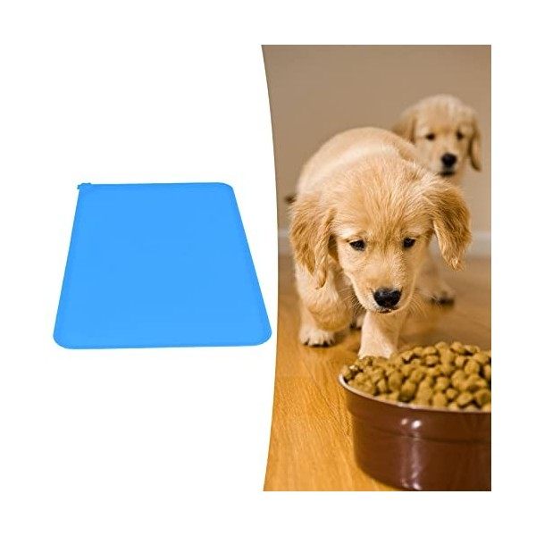 Tapis de Bol pour Animaux de Compagnie, Surface Lisse, Résistant aux Fuites, Solide et Durable pour lalimentation des Animau