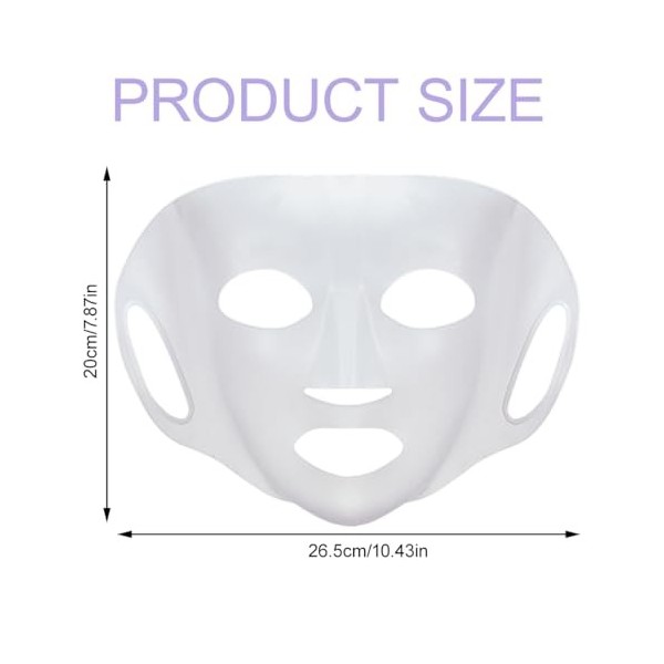 Masque Hydratant au Silicone, Couverture de Masque en Silicone, Masque Facial en Silicone Réutilisable, Masque de Beauté du V