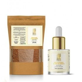 Huile de pépins de figue de barbarie Bio 15ML - Pressée à Froid - Bio & Pure certifiée Ecocert - COFFRET POUDRE EXFOLIANTE