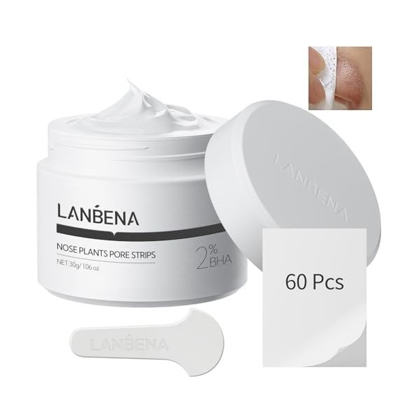 LANBENA Point Noir, Pore Strips, Deep Cleansing for Face, Nose, Black Head Remover, 10-15min Leaving Your Skin Fresh and Clea