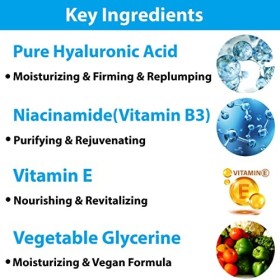 MEAROSA* 8,5% Masques pour Visage à lAcide Hyaluronique, Niacinamide, Vitamine E pour Peau Testé dermatologiquement Sensible