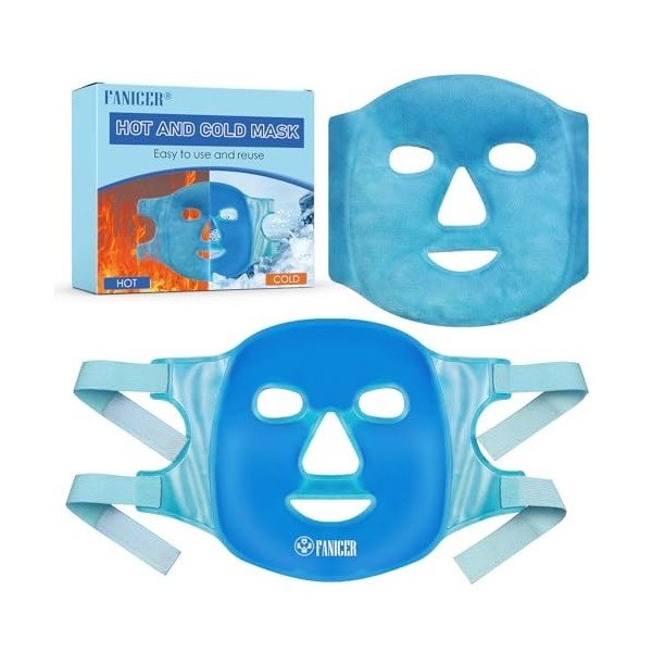 Masque rafraîchissant pour le visage,Masque Froid Visage en Gel,Masque Rafraîchissant, Compresse Chaude Et Froide Pour le Vis