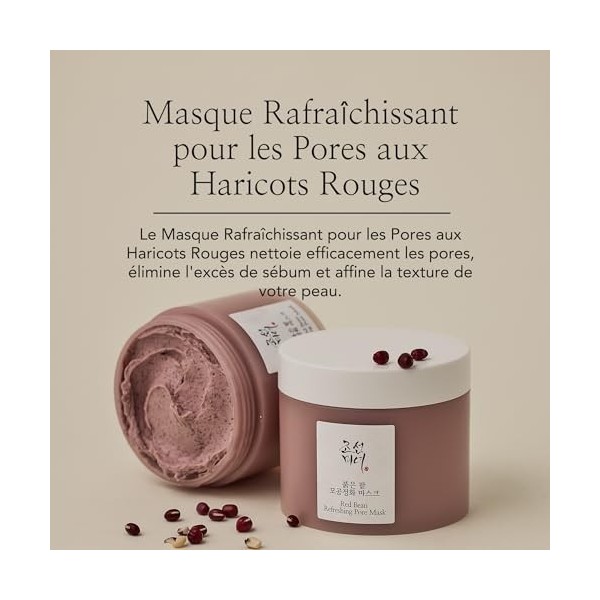 Beauty of Joseon Masque rafraîchissant pour les pores aux haricots rouges 140 ml, 4,73 fl.oz