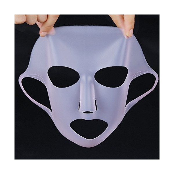Couverture de masque de visage, Masque réutilisable de masque de silicone Visage facial de vapeur imperméable Masque de beaut