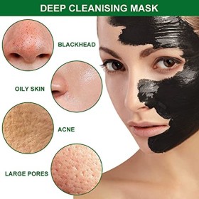 Blackhead Remover Masque, Masque Peel Off, Masque Charbon Noire,Contrôle de lhuile,Supprime Points Noirs/Acné,Supprime Point