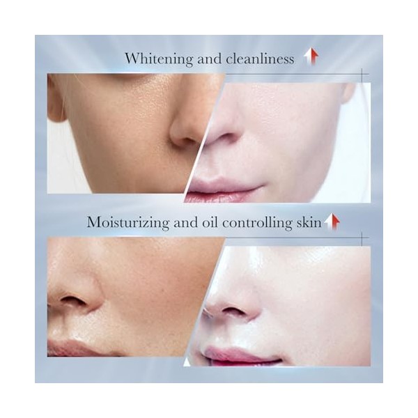 Rostblant Nettoyant éclaircissant, nettoyant pour le visage Nettoyage en profondeur, hydratant, non tenseur, contrôle de lhu