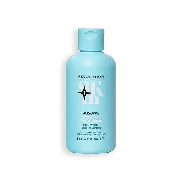 Revolution SKin, Milky-Away Hydrating Cleansing Milk, Lait Nettoyant Hydratant, Démaquille en Douceur, Tous Types de Peaux, V