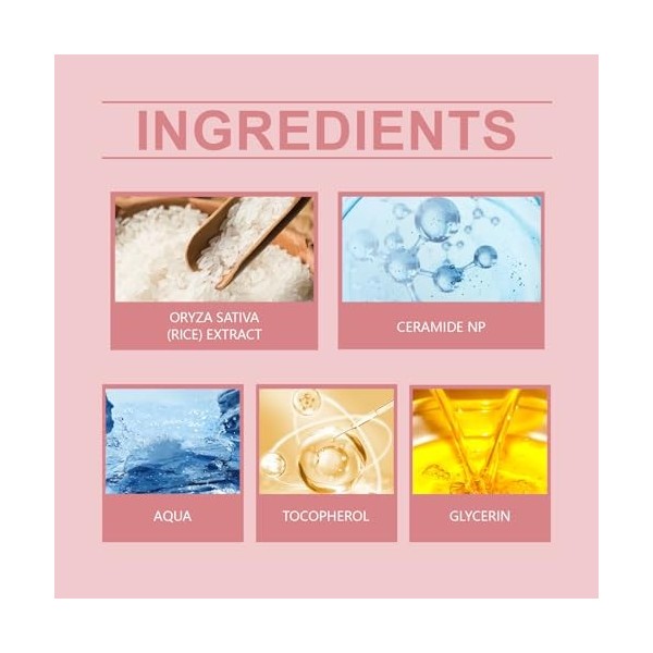 Nettoyant Moussant de riz, Nettoyant Visage Naturel au Riz, Pour Un Nettoyage En Profondeur, Nettoyant Hydratant Pour Le Visa