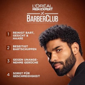 LOréal Men Expert Shampooing à barbe 3 en 1 XXL pour homme, savon à barbe pour barbe, visage et cheveux, soin de la barbe co