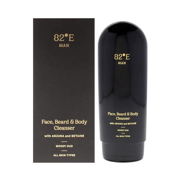 Face Beard and Body Cleanser - Woody Oud by 82E for Men - 6.7 oz Cleanser