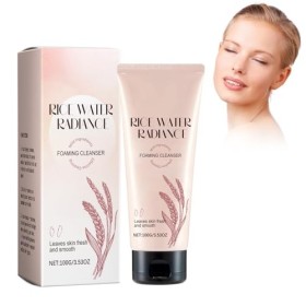 Nettoyant Visage Naturel au Riz, Pour Un Nettoyage En Profondeur, Hydratant Moussant Nettoyant et éclaircissant pour tous les