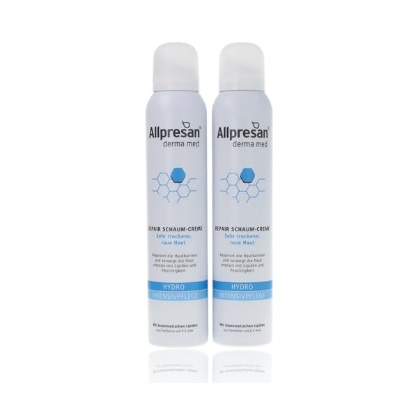 Allpresan Derma med Repair Crème mousse Hydro Soin intensif pour peaux très sèches et rugueuses 200 ml