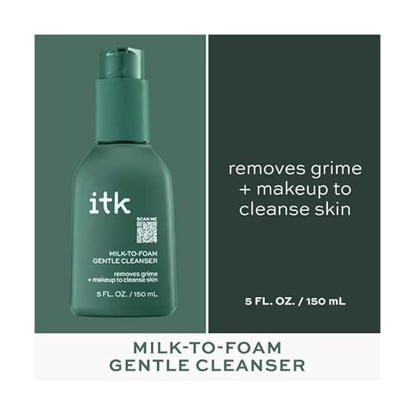 Milk-To-Foam Gentle Cleanser by ITK for Women - 5 oz Cleanser