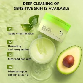 Baume nettoyant à lavocat, démaquillant naturel à lavocat, démaquillant propre à lavocat, baume nettoyant, baume nettoyant