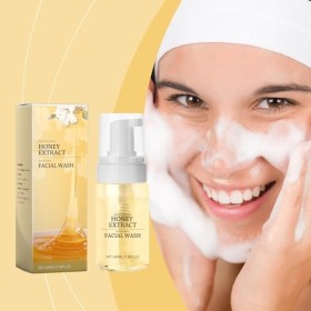 Nettoyant pour le Visage, Mousse de Miel, Nettoyant Doux pour le Visage à lmiel, Nettoie en Douceur et Apaise les Peaux Irri