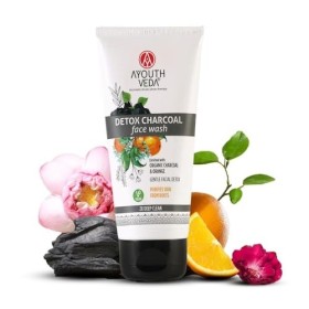 Ayouthveda Detox Nettoyant pour le visage au charbon actif - Nettoyage en profondeur et anti-pollution - 150 ml