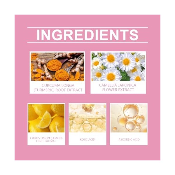 Acide Kojique Et Curcuma Nettoyant Moussant Nettoyant Facial Au Curcuma Mousse Nettoyante Pour Le Visage Au Curcuma Pour Exfo