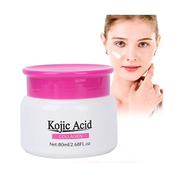 Crème pour le Visage à Lacide Kojique, 80 Ml de Crème Blanchissante pour le Visage à Lacide Kojique, Crème pour le Visage a