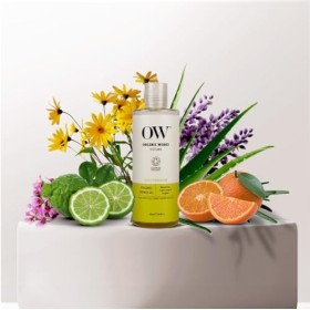 Organic Works Daily Hydration Shower Gel - Exfoliating Body Wash with Bergamot, Sweet Orange Essential Oils - Cruelty-Free - 