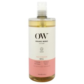 Organic Works Daily Hydration Cleansing Face Wash - Exfoliating Face Wash Infused with Vitamin E - Foaming Face Wash for Bala